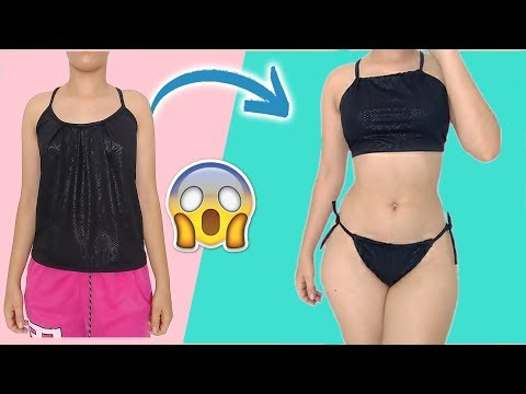 ✂️COMO FAZER BIQUÍNI USANDO UMA BLUSA - Passo a Passo fácil