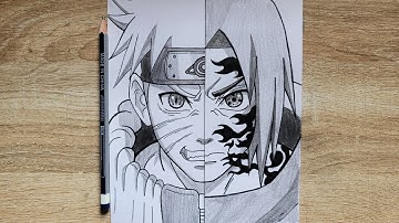 How to Draw Naruto vs Sasuke - Easy Step by Step Drawing Tutorial 