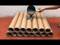 AMAZING ! How To Make Tables And Flower Pots From Cardboard -Tube And Wood To Decorate Your House.