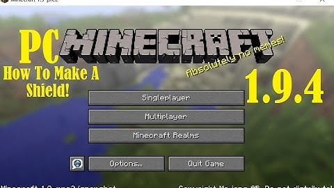 How To Make A Shield In 1.9.4 Minecraft!
