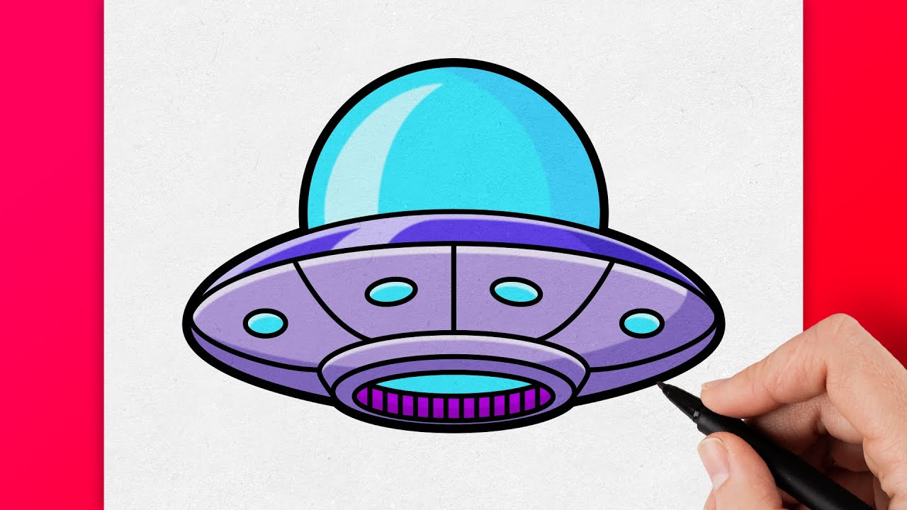 How to Draw UFO | Step by Step - YouTube