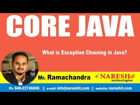 Core Java Tutorials | What is exception chaining  in Java? | Mr.Ramchander