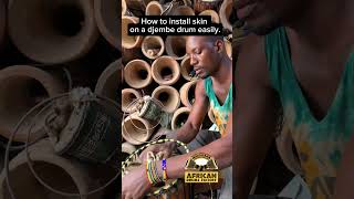 How to install skin on a djembe drum easily.