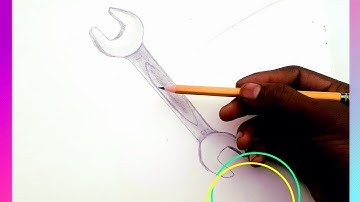 Double end spanner Drawing / how to draw double end spanner / machanical Drawing