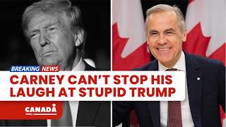 Carney CAN'T STOP His LAUGH at Reporter's Question on Trump