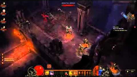 Diablo 3 Beta: Demon Hunter 13lvl - Skeleton King Co-op (Patch 6)