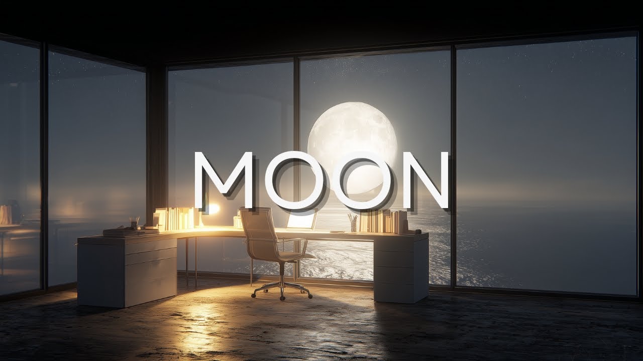 Focus Music for Clean Attention | Full Moon Desk (1H)