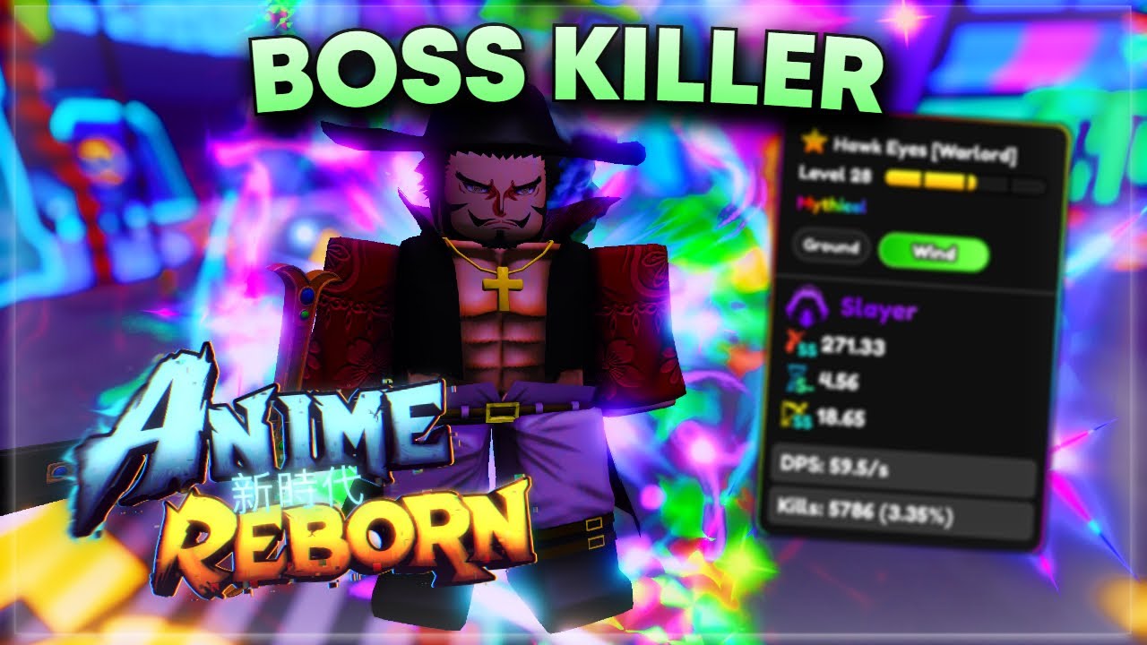 THE ULTIMATE BOSS KILLER IN ANIME REBORN | Mihawk Evo Showcase - YouTube
