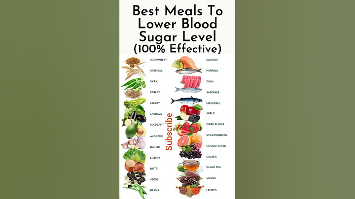 Best Meals To Lower Blood Sugar Level