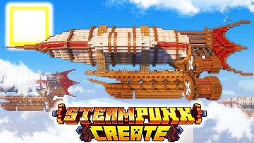 I Built a MEGA AIRSHIP with CREATE MOD in Modded Minecraft
