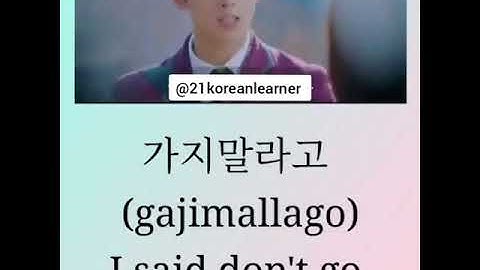 Learn Korean with kdrama || 21koreanlearner