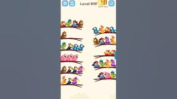Bird sort color game level 849 solution #shorts