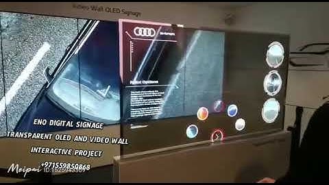 Transparent OLED Interactive video wall Project/digital signage manufactuer