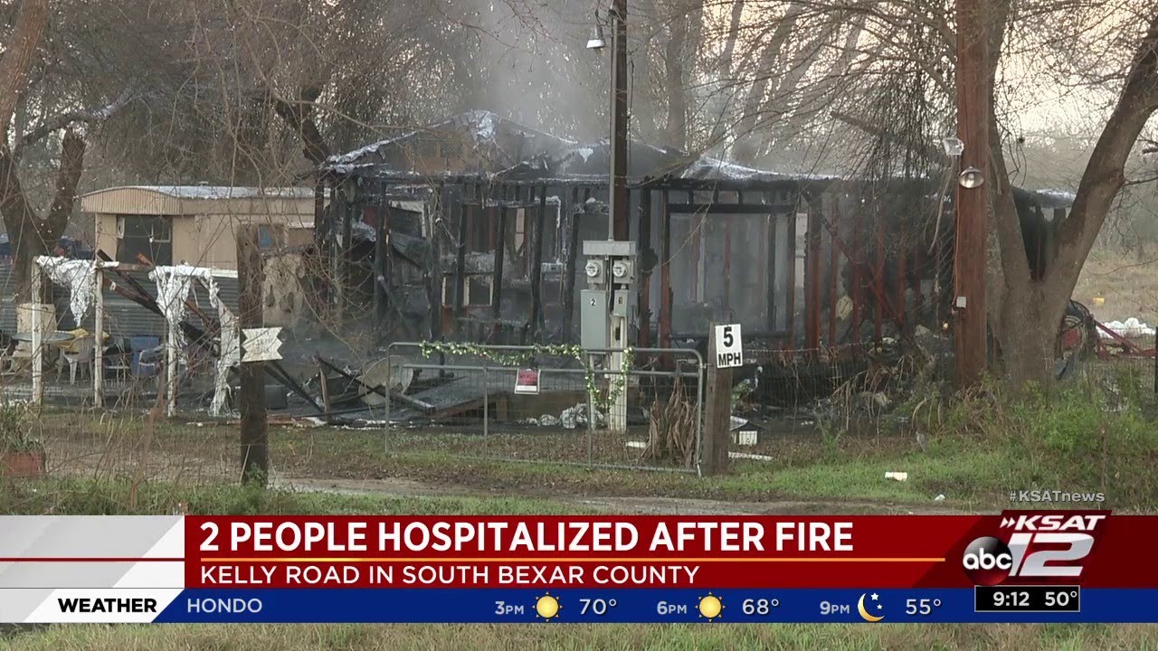 2 hospitalized in house fire in Southwest Bexar County - YouTube