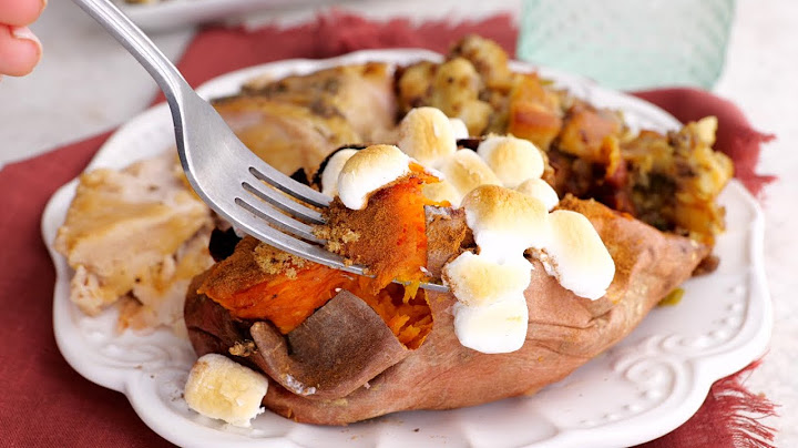 Sweet potatoes with brown sugar butter and marshmallows