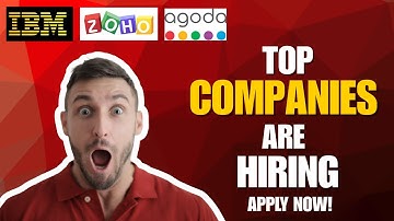Freshers Big Opportunity! IBM, Zoho & Agoda Hiring 2025 | No Experience Needed