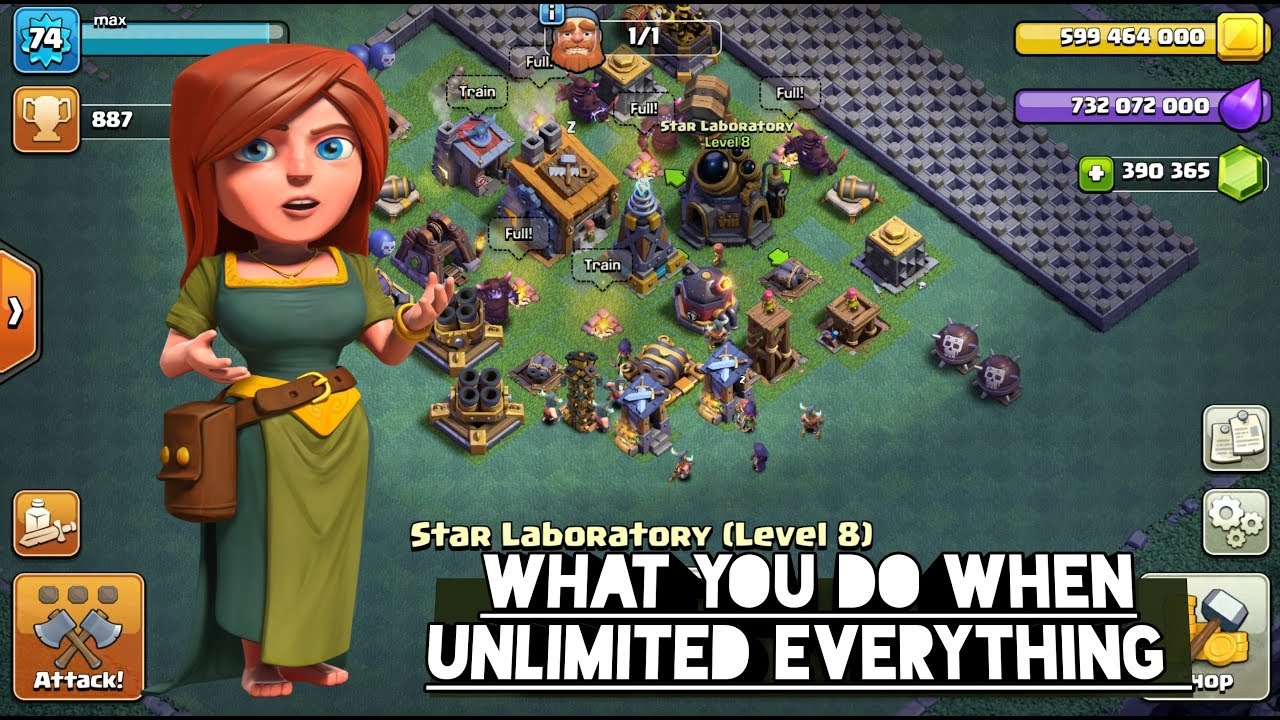 WHEN YOU HAVE UNLIMITED EVERYTHING IN CLASH OF CLAN PART