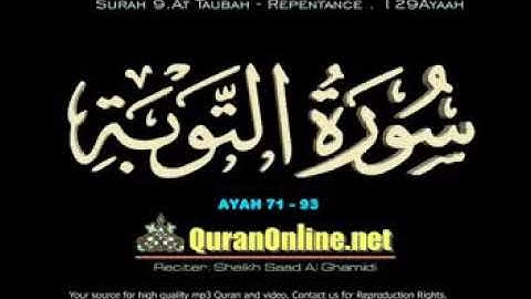 سعد الغامدي آيات من سورة التوبة 71/72