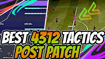 FIFA 21 PRO PLAYER POST PATCH 4312 CUSTOM TACTICS & PLAYER INSTRUCTIONS | META FUT 21 BEST FORMATION