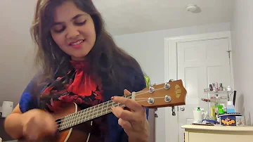 Amar Ekla Akash Thomke Geche (ukulele cover female)