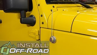 Jeep Wrangler JK Drake Off Road Radio Antenna Billet 2007-2018 Installation  - YouTube