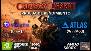 Bazzite vs Atlas OS en Crimson Desert | RTX 5060 probada con DLSS 4.5