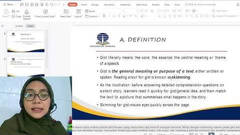 Reading for The Gist or Main Idea