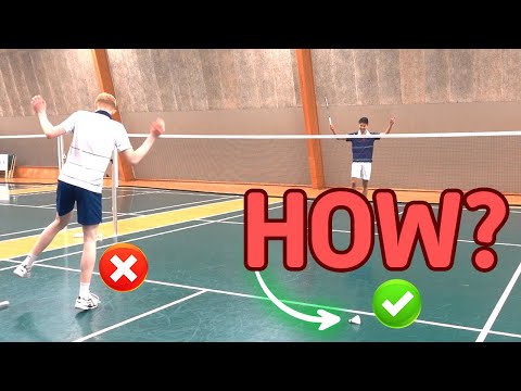 Trick shot badminton | Amazing reverse drop