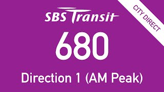 SBS Transit City Direct Bus Route 680 Direction 1 Hyperlapse