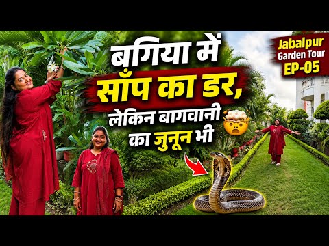 बगिया में साँप का डर, लेकिन बागवानी का जुनून भी 🐍🤯 Jabalpur Garden Tour EP-05