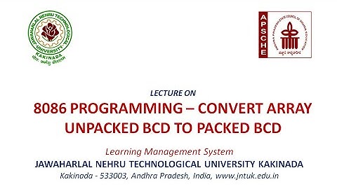 8086 programming – convert array unpacked BCD to packed BCD