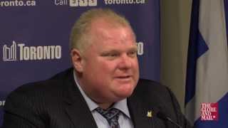Toronto mayor rob ford addresses media following bobblehead sales