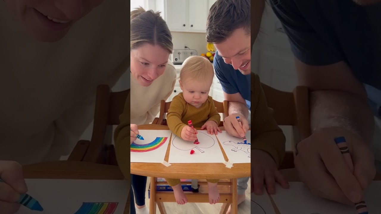 Baby Was NOT Happy… Until Daddy Brought THIS! 😂🖍️ #familyfun #cutebaby 썸네일