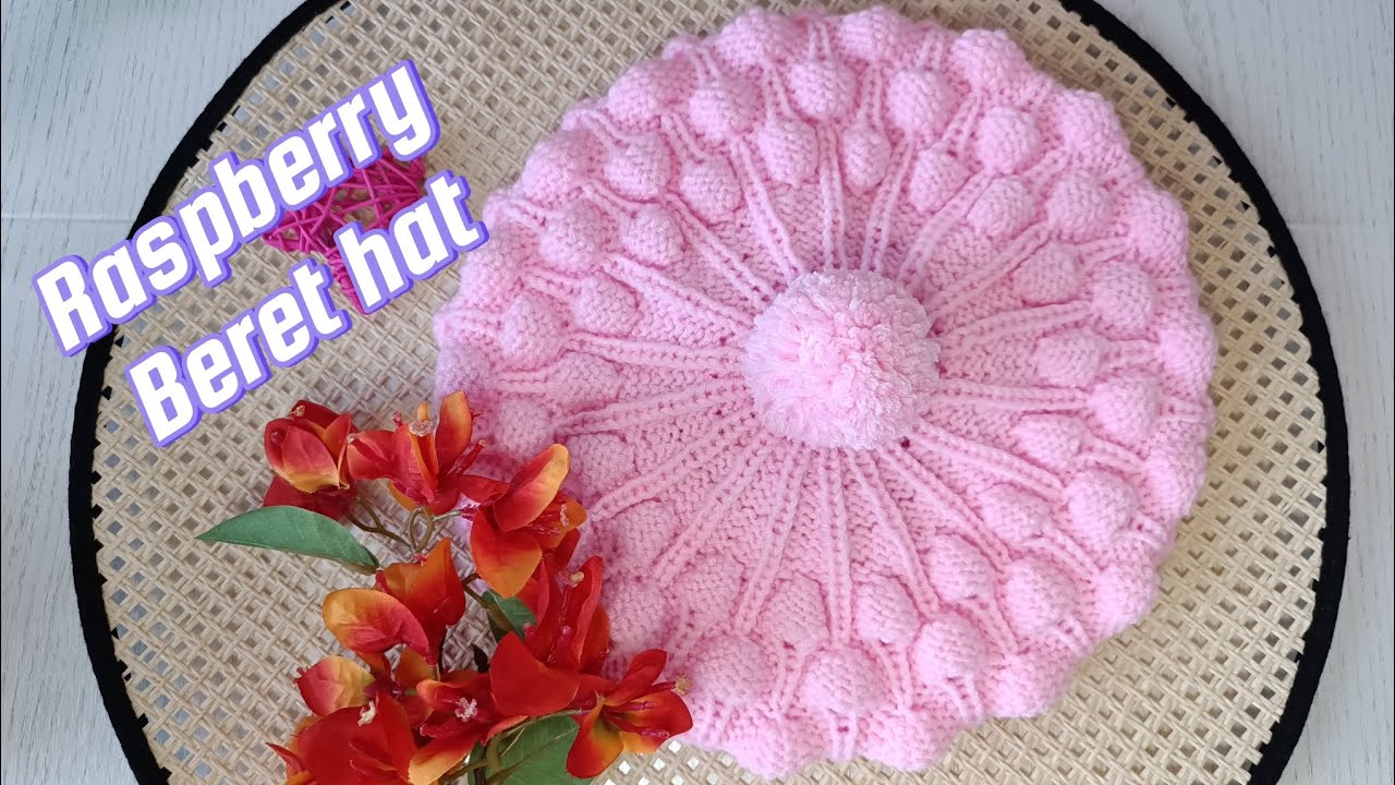 #knitting Baspberry Beret Hat/ #بافتنی_دومیل بافت کلاه فرانسوی با مدل تمشک