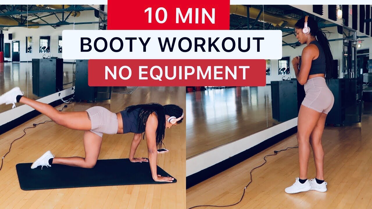 10 MIN BOOTY BURN WORKOUT // No Equipment - YouTube