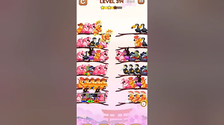 BIRD SORT 2 COLOR PUZZLE GAME🐦 LEVEL 314 #games #gaming #puzzle #gameplay #automobile #smartphone