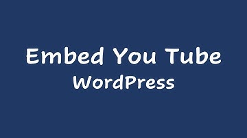 Embed YouTube video WordPress Elementor