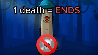 geometry dash I The tower but if I die the video ENDS