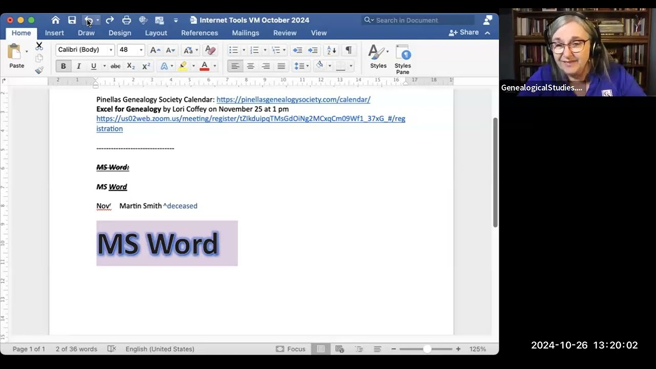 Internet Tools: Microsoft Word for Genealogists