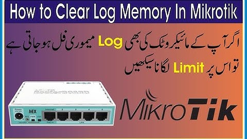 How to Clear Log Memory In Mikrotik | HOW TO CLEAR WINBOX LOGS