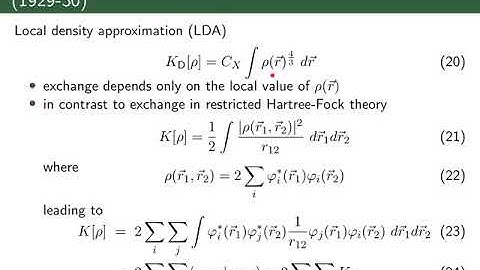 VK 20 DFT 2: Orbital free DFT