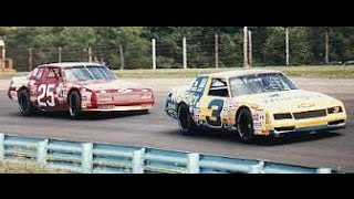 Dale Earnhardt and Tim Richmond drive the wheels off their racecars at riverside 1986