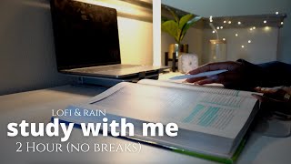 2 HOUR STUDY WITH ME | Lofi + Rain 🌧 (no breaks) by Jay Studies 1,964 views 6 months ago 2 hours