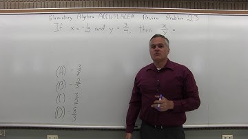 ACCUPLACER Review: Elementary Algebra Problem 23 - Mathematics with Dan Avedikian