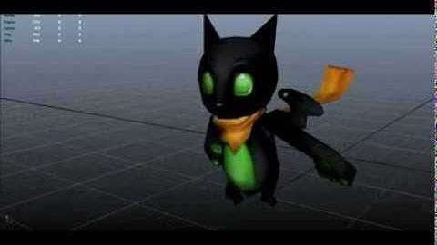 First animations in Maya - run and walk cycle -