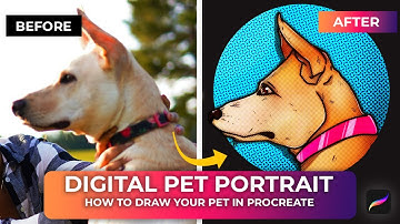 How To Draw a Digital Pet Portrait in Procreate  | Tips & Tricks