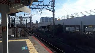 JR西日本尼崎駅でEF210-145の通過シーン（2021年1月4日月曜日）携帯電話で撮影