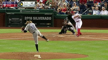 COL@PHI: Bourjos doubles, Galvis scores on error