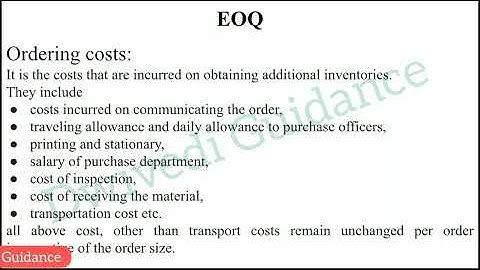 EOQ Inventory Management Techniques, eoq inventory management, eoq model, operations management