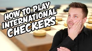 How To Play International Checkers ⚪️ Checkers Or Draughts? ⚫️ Beginner's Course Lesson 1 screenshot 3